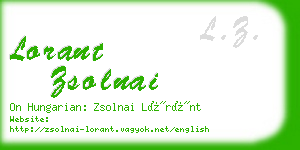 lorant zsolnai business card